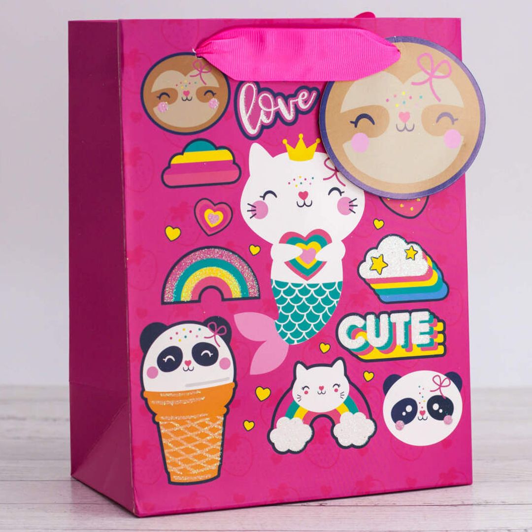 Подарочный пакет Many cute love (18 х 23 х 10 см)
