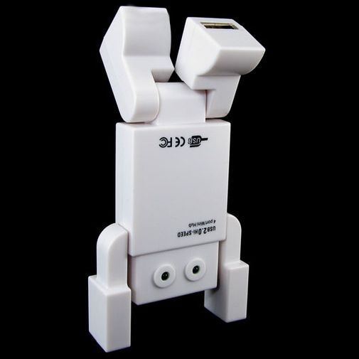 USB Хаб Робот белый USB Хаб Робот белый