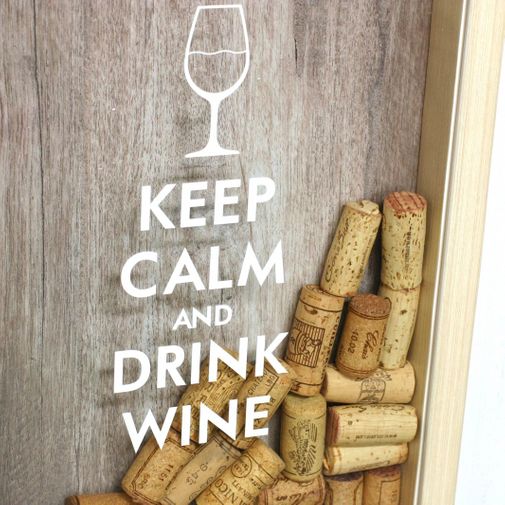 Копилка для винных пробок Keep Calm And Drink Wine Копилка для винных пробок Keep Calm And Drink Wine