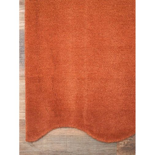 Ковер из шерсти Over Horizon терракотового цвета из коллекции Trendy Ruffles, 120x180 см