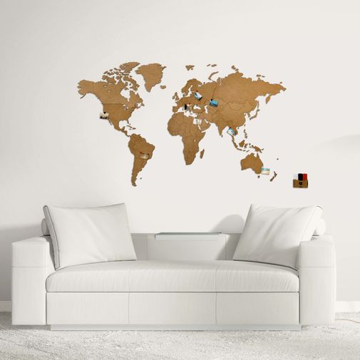 Декоративная Карта мира Wall Decoration Brown XXL