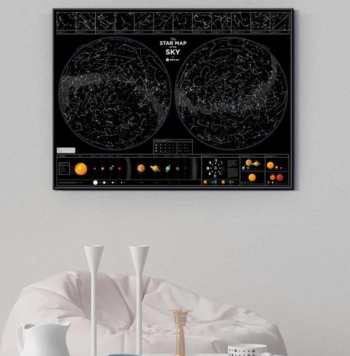 Светящаяся карта звездного неба Star Map of the Sky Светящаяся карта звездного неба Star Map of the Sky