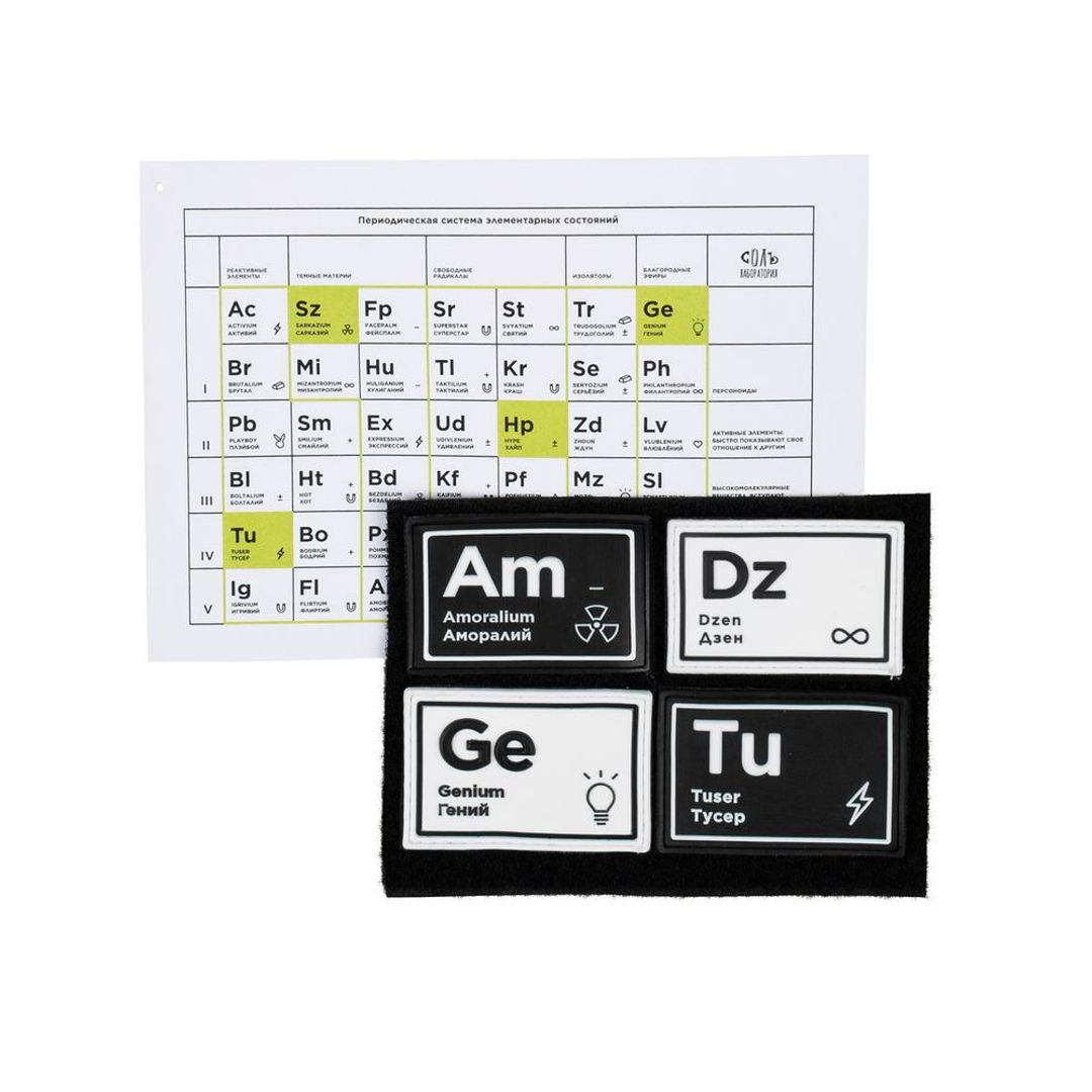 Комплект из 4 шевронов Химия состояний Комплект из 4 шевронов Химия состояний