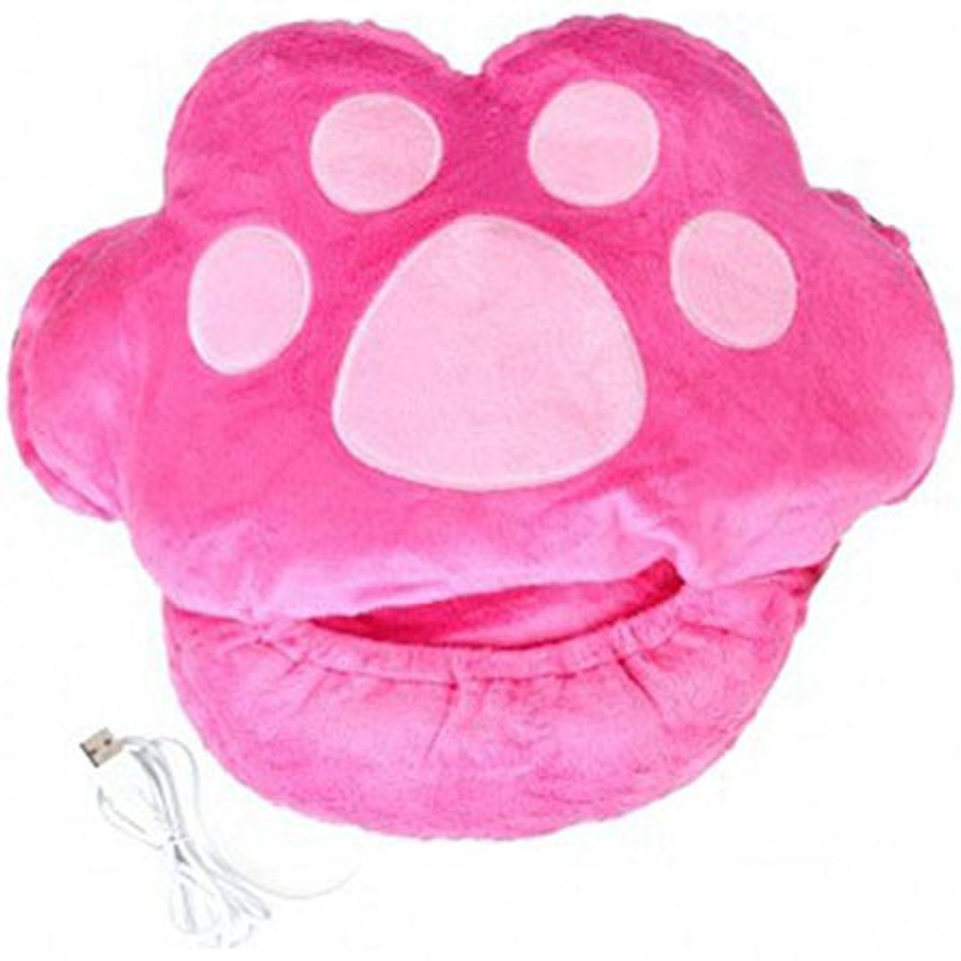Тапок с подогревом от USB Лапа Розовый