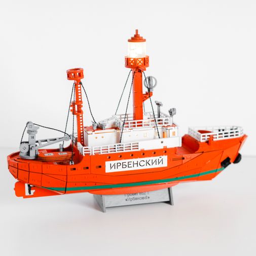 Модель сборная Плавучий маяк Ирбенский (Калининград, Музей мирового океана)