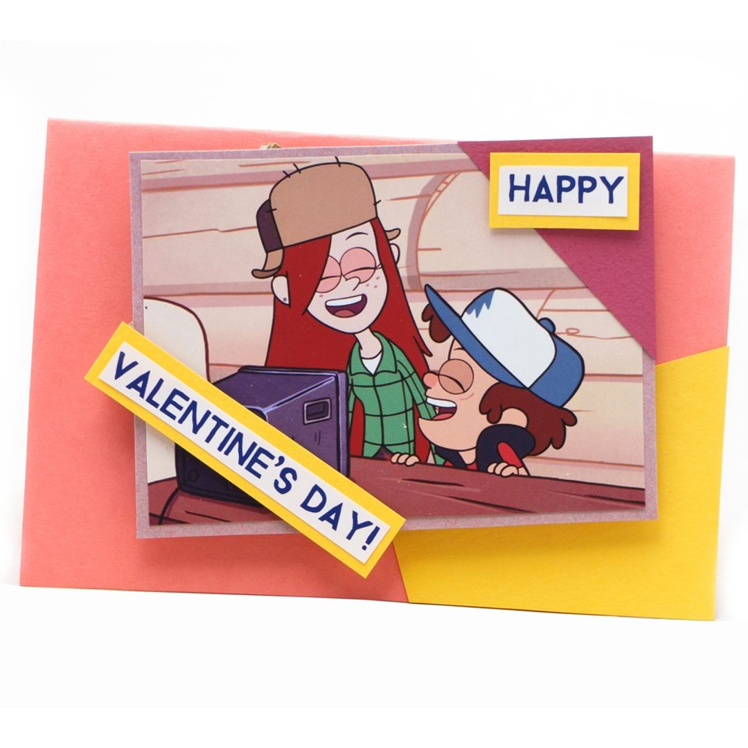 Открытка Gravity Falls Happy Valentine's Day Открытка Gravity Falls Happy Valentine's Day
