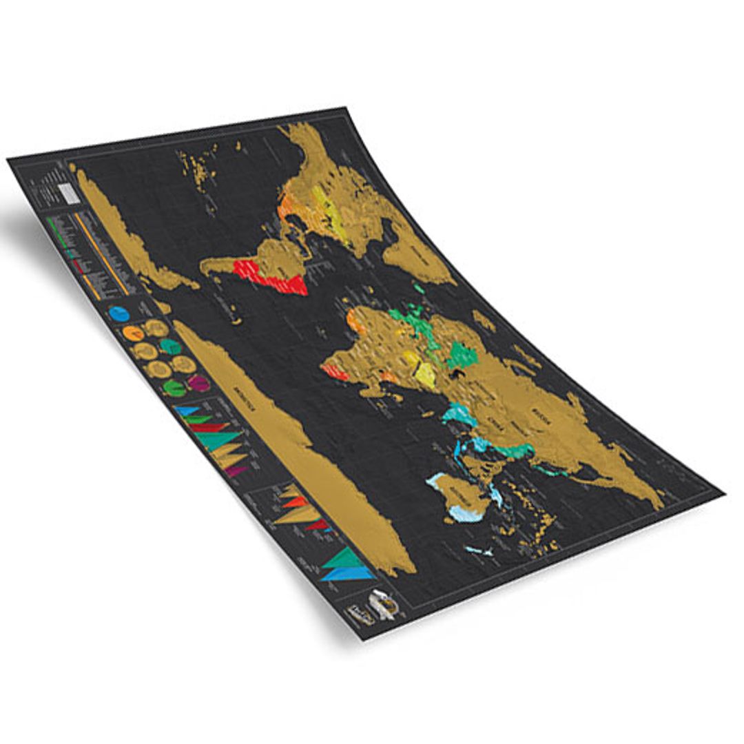 Карманная скретч-карта мира Deluxe edition (на английском)