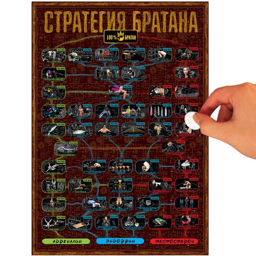 Квест-постер со скретч слоем Стратегия Братана Квест-постер со скретч слоем Стратегия Братана