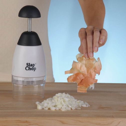 Измельчитель продуктов Slap-chop Измельчение овощей Измельчитель продуктов Slap-chop Измельчение овощей
