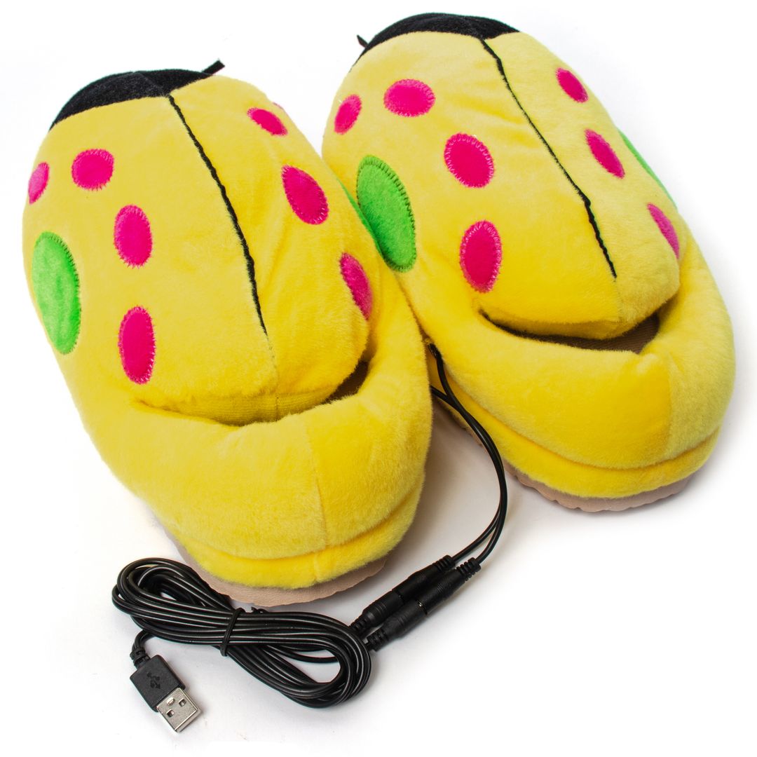 Тапочки с подогревом от USB Божьи коровки Тапочки с подогревом от USB Божьи коровки