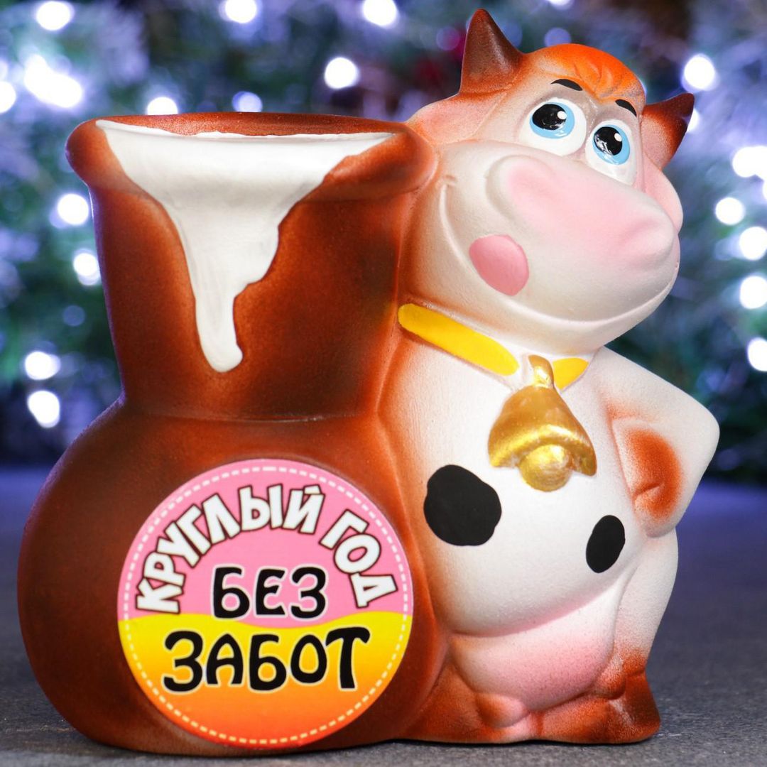 Копилка Корова с крынкой Без забот Копилка Корова с крынкой Без забот