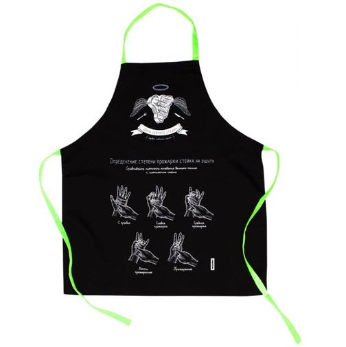 Фартук с инструкцией Прожарка стейка Фартук с инструкцией Прожарка стейка