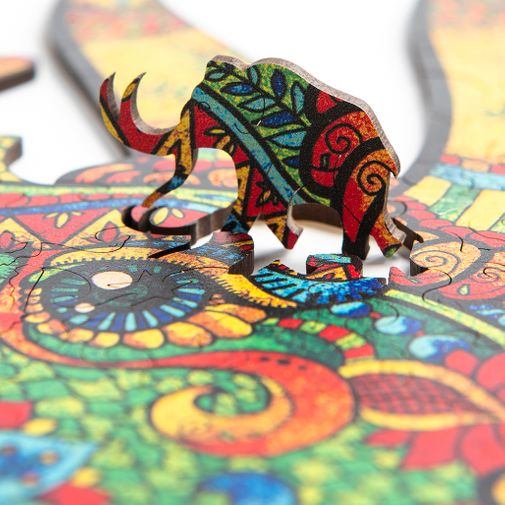 Деревянный пазл Puzzlewood Трицератопс