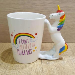 Кружка Единорог I don't believe in humans