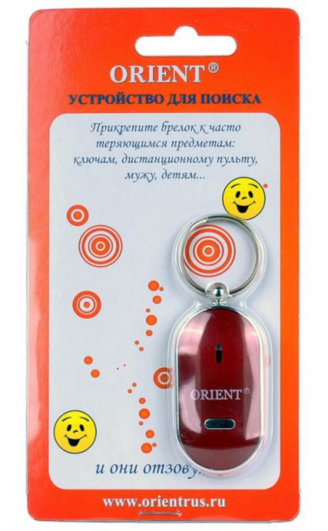 Брелок для поиска ключей с фонариком Красный Брелок для поиска ключей с фонариком Красный