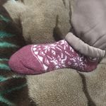 Носки шерстяные вишневые с белыми оленями Отзыв Носки шерстяные вишневые с белыми оленями Отзыв