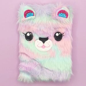 Блокнот плюшевый Лама Rainbow lama