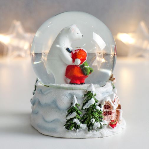 Стеклянный шар Малыш с мишкой Стеклянный шар Малыш с мишкой