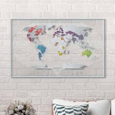Скретч-карта мира Travel Map Air World в металлической раме (на английском)