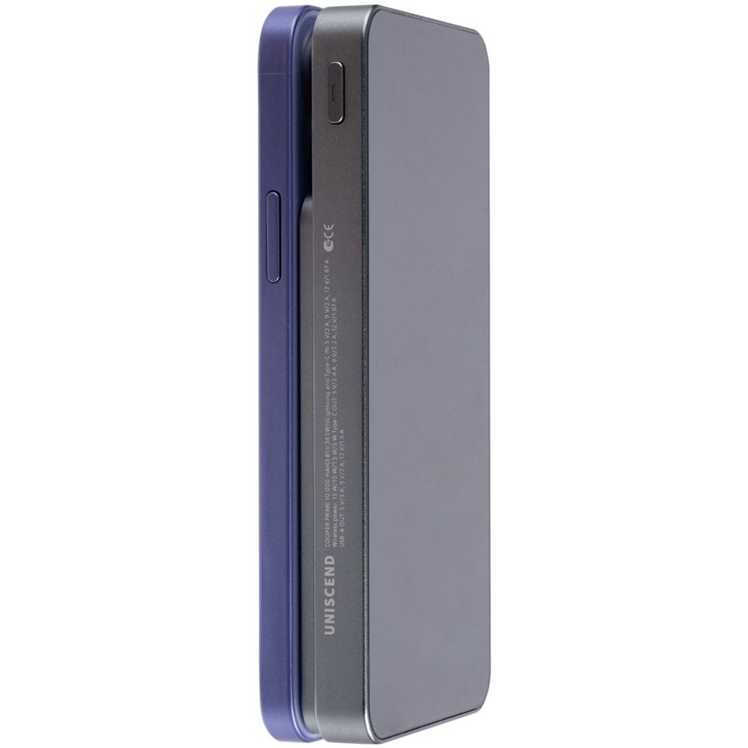 Магнитный беспроводной аккумулятор Cooper Prime 10000 мАч (Серый графит)