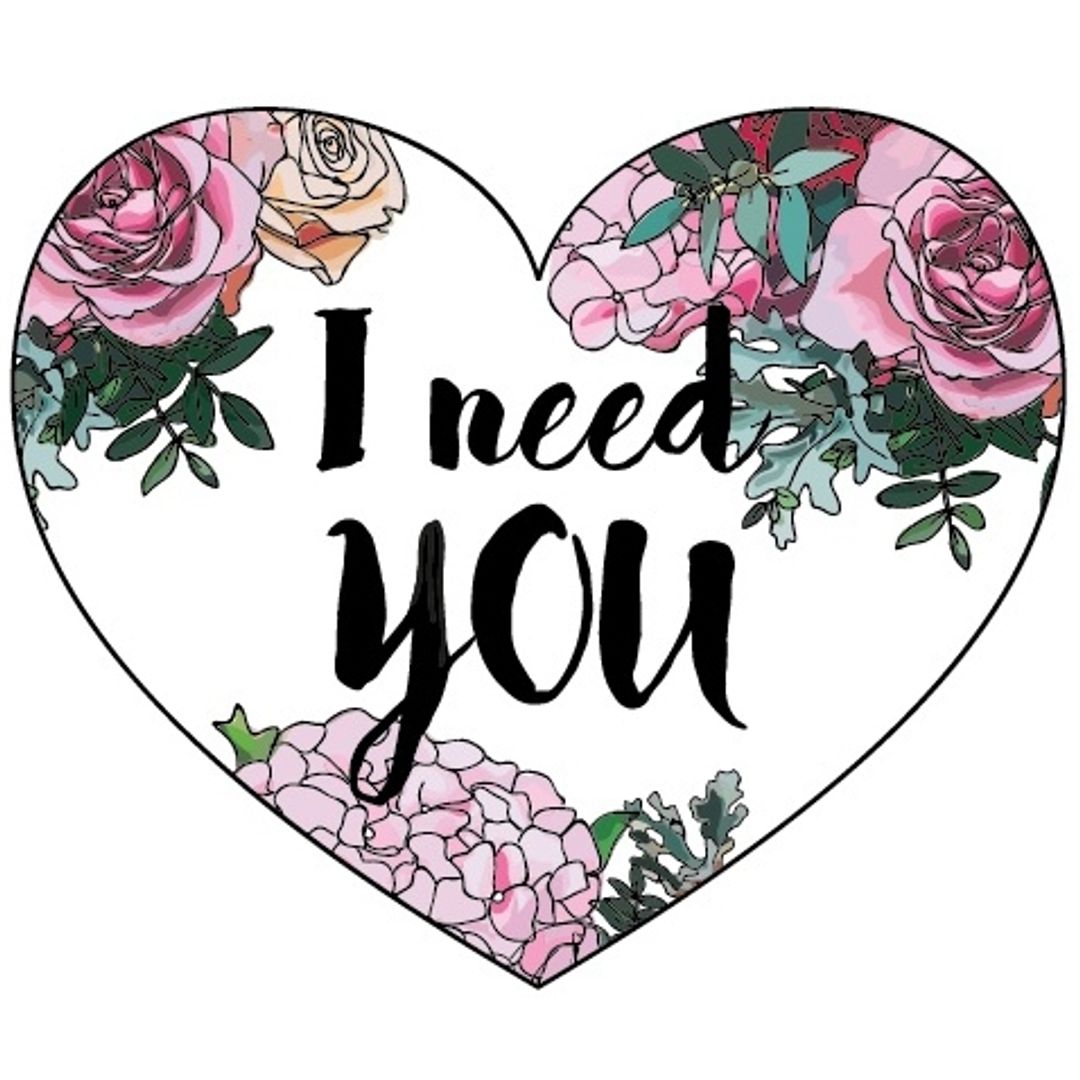 Открытка Сердечко I need you