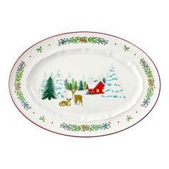 Блюдо сервировочное Nordic winter из коллекции New Year Essential, 34,6х24 см Блюдо сервировочное Nordic winter из коллекции New Year Essential, 34,6х24 см