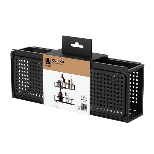 Набор из 2-х полок для ванной Cubiko (Черные)