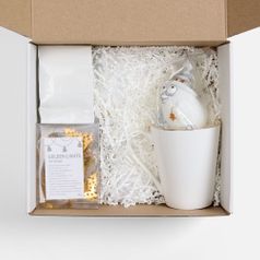 Подарочный набор Планы на счастье (белый с золотистым) Подарочный набор Планы на счастье (белый с золотистым)