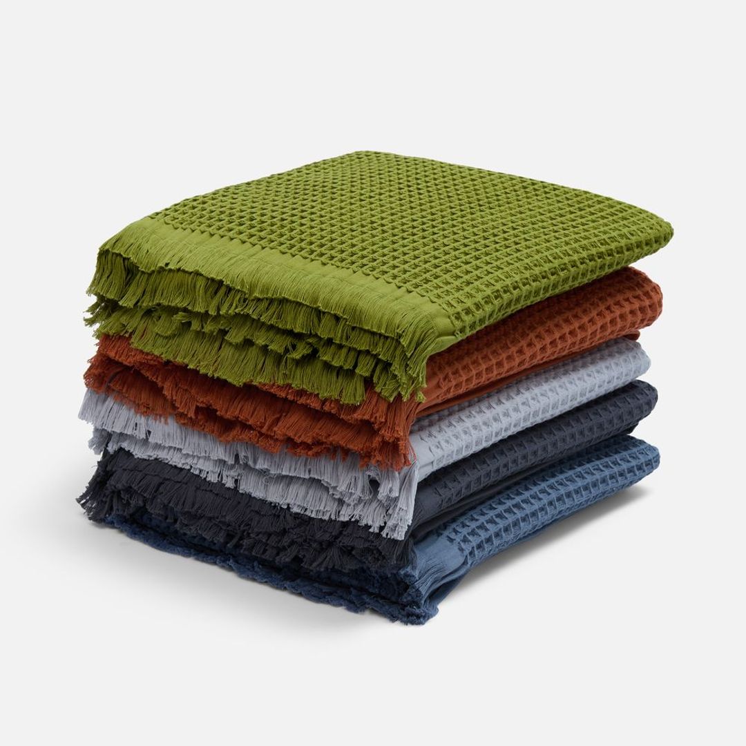 Плед вафельный Elenglect (светло-серый)