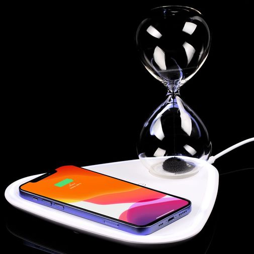 Станция беспроводной зарядки с антистрессом Countdown (Белая) Станция беспроводной зарядки с антистрессом Countdown (Белая)