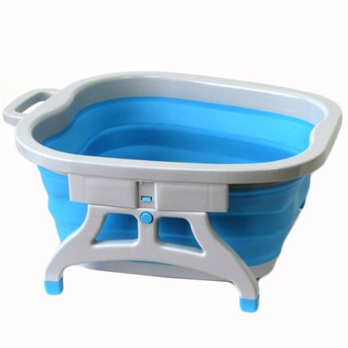 Складная ванночка для ног Foldable Foot Bucket (Серый с синим)