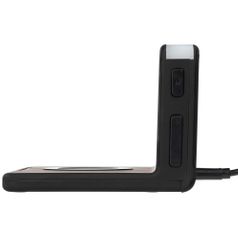 Часы настольные с беспроводным зарядным устройством Pitstop (черный)