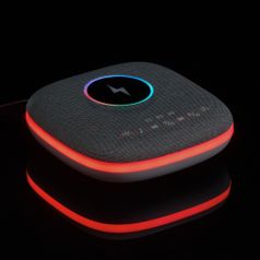 Bluetooth-колонка с беспроводной зарядкой и подсветкой Terrafonic (серый)