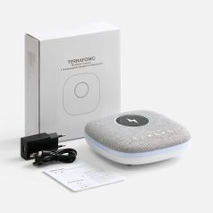 Bluetooth-колонка с беспроводной зарядкой и подсветкой Terrafonic (серый)
