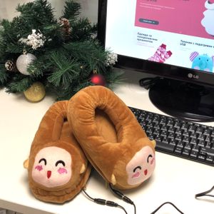 Тапочки с подогревом от USB Обезьянки Тапочки с подогревом от USB Обезьянки