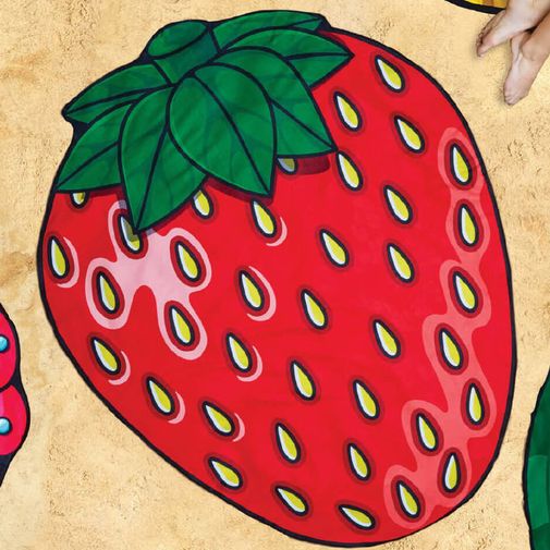 Покрывало пляжное Клубника