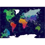 Скретч-карта мира Afi Design Blue (84х60 см, на английском)