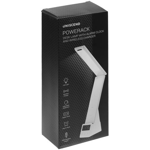 Лампа с будильником для беспроводной зарядки смартфона и часов Powerack