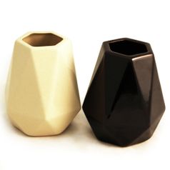 Набор керамических ваз miniKin (Белый) (Черный + белый)