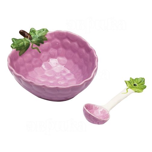 Салатница с ложкой Виноград