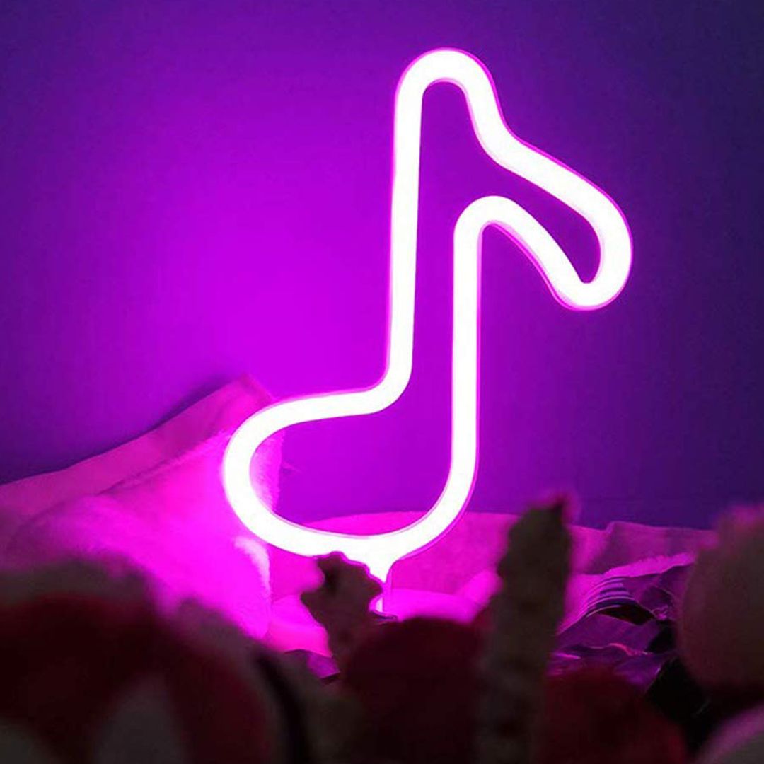 Неоновый светильник Нота