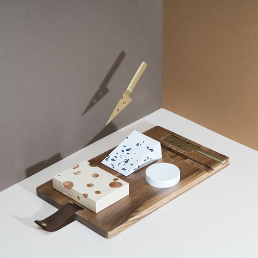 Доска для нарезки сыра + 2 ножа Cheeseporn