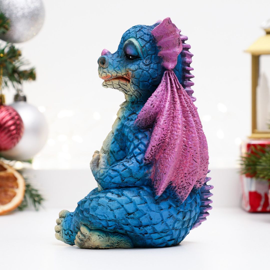 Копилка Дракончик медитирует (Синий) Копилка Дракончик медитирует (Синий)