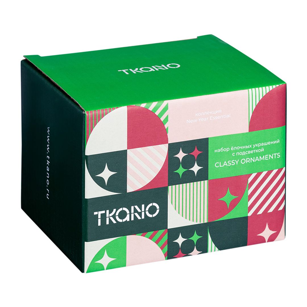 Набор ёлочных украшений с подсветкой Classy ornaments (3 шт.) Набор ёлочных украшений с подсветкой Classy ornaments (3 шт.)