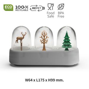 Набор для соли, перца, зубочисток с подставкой Forest Ecology
