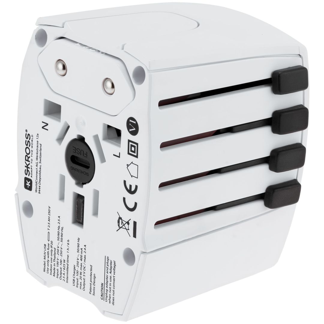 Универсальное зарядное устройство S-Kross MUV USB (4 типа вилок) Универсальное зарядное устройство S-Kross MUV USB (4 типа вилок)