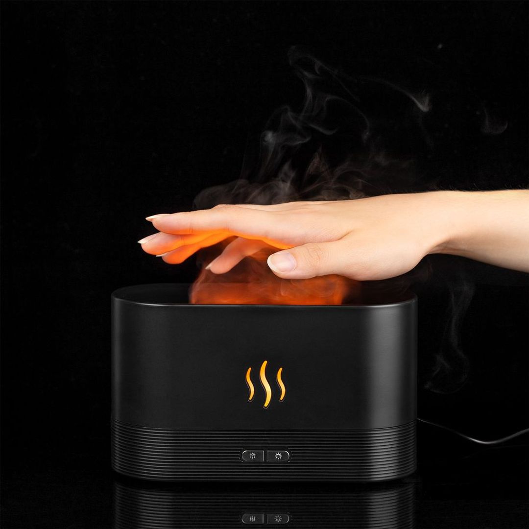 Увлажнитель-ароматизатор с имитацией пламени Fuego ver.2 (черный)