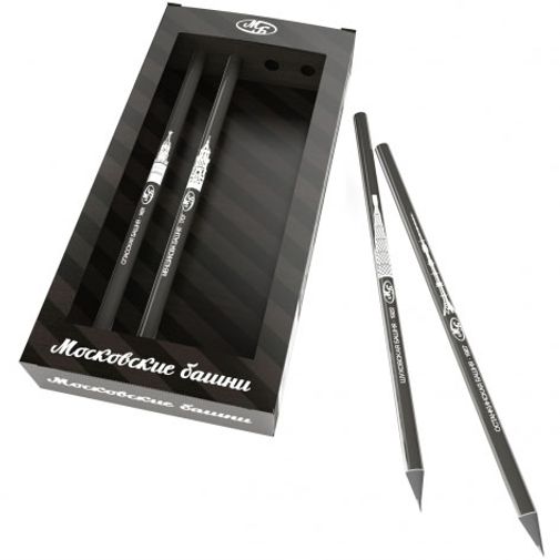 Карандаши Московские башни Рядом с упаковкой Карандаши Московские башни Рядом с упаковкой