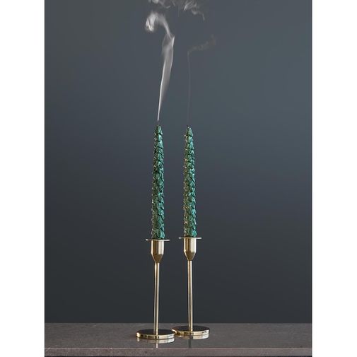 Набор из двух свечей зеленого цвета из коллекции New Year Essential, 25 см Набор из двух свечей зеленого цвета из коллекции New Year Essential, 25 см