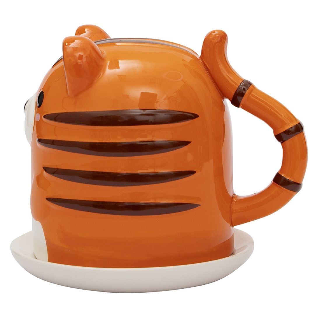 Кружка с блюдцем Тигренок